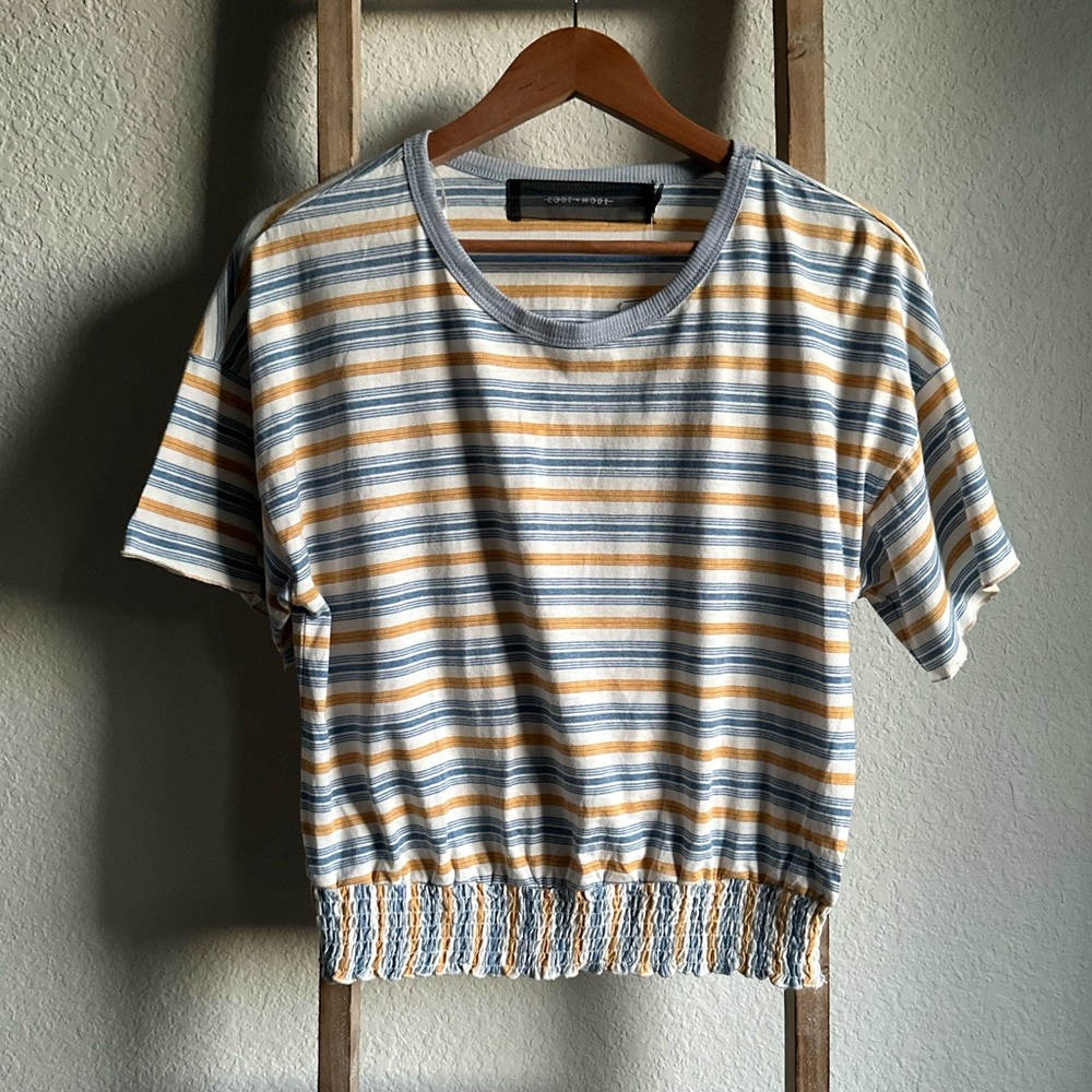 Code X Mode Striped Short Sleeved Top NWT sz: Large